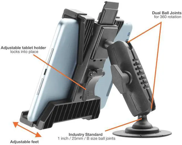 Alt view image 3 of 5 - iBOLT TabDock Bizmount VHB- Heavy Duty Strong VHB Adhesive Mount Compatible with 7"-10" Tablets (iPad, Samsung Tab, etc)