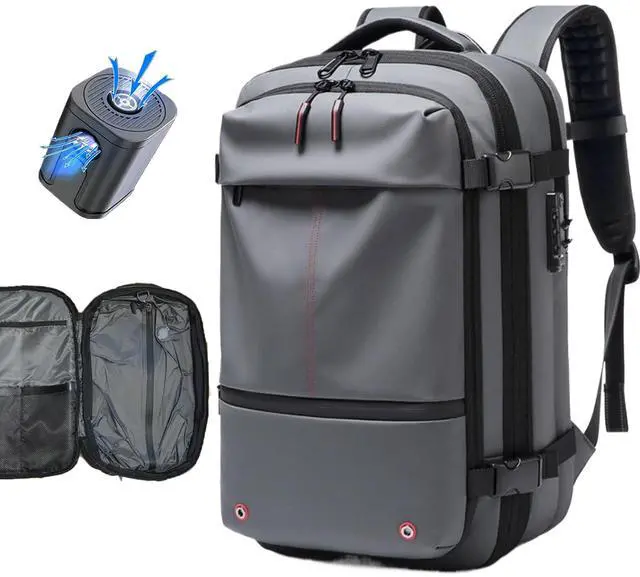 Main image of IKYWT Vacpack Backpack with Pump, Airback Backpack with Vacuum Compression, 17"Laptop Carry on Vaccum Backpack Travel