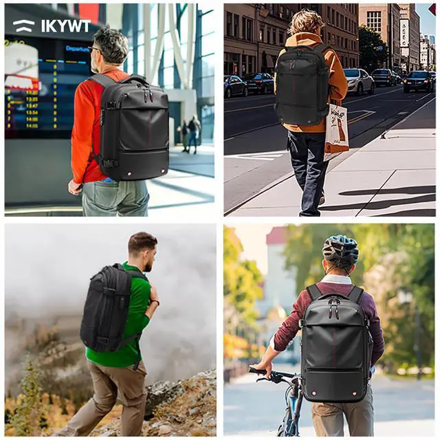 Alt view image 2 of 5 - IKYWT Vacpack Backpack with Pump, Airback Backpack with Vacuum Compression, 17"Laptop Carry on Vaccum Backpack Travel