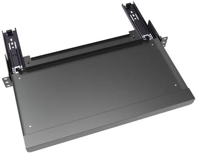 Alt view image 3 of 5 - JINGCHENGMEI 1U Keyboard Tray 8" Deep -Universal 19" Rack Mount Sliding Shelf for Network Equipments Server Rack or Cabinet (8inch)
