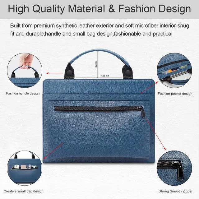 Alt view image 4 of 5 - Laptop Case Cover for HP Spectre x360 14 14-euXXXX 14t-eu000 14-eu0098nr with Portable Bag with Bag Handle,Blue