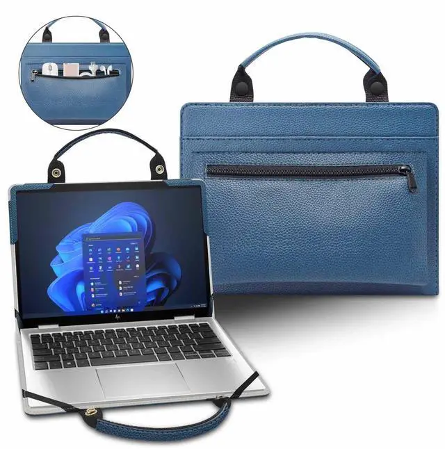 Main image of Laptop Case Cover for HP Spectre x360 14 14-euXXXX 14t-eu000 14-eu0098nr with Portable Bag with Bag Handle,Blue