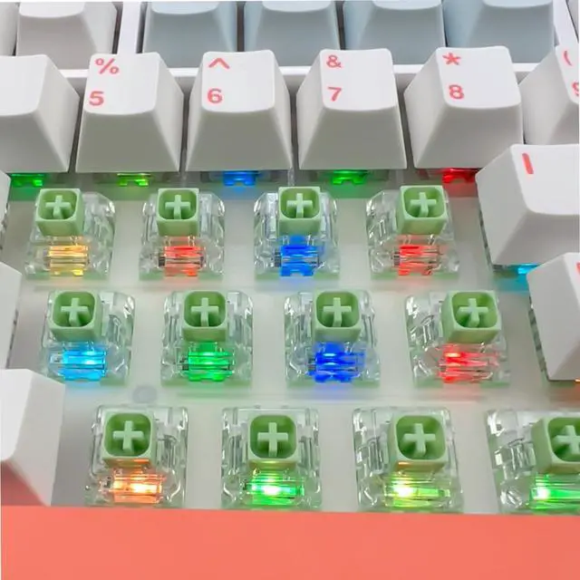 Alt view image 4 of 5 - Zhouwang Kailh Box Bamboo Switches,3-Pin 55gf RGB SMD Dustproof Waterproof Pre-lubed Heavy Clicky Switches for MX Mechanical Gaming Keyboard(90Pcs)