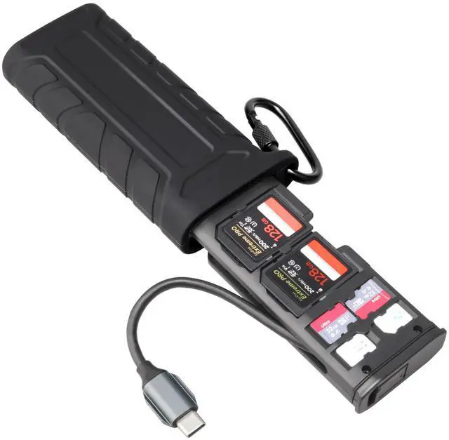 Alt view image 2 of 5 - KOERTACOO Multi-Function High-Speed SD/TF Card Reader, 2-in-1 Card Carrying Case Holder, USB3.1 5Gbps Type-C Interface Memory Card Reader, Suitable for Cameras, Smartphones, Drones, Action Cameras.