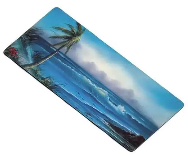 Alt view image 2 of 5 - Bob Ross Desk Mat for Desktop, Large Ergonomic Mouse Pad, Gaming Mouse Pad, Non-slip Deskmat, Mouse Pad For Computer, Wireless Mouse, Keyboard, Mouse pad for desk, Large Mousepad- Storm on The Horizon