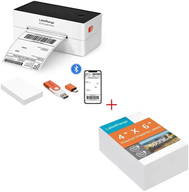 Main image of BT320 Label Printer with 500 Sheets 4x6 Labels