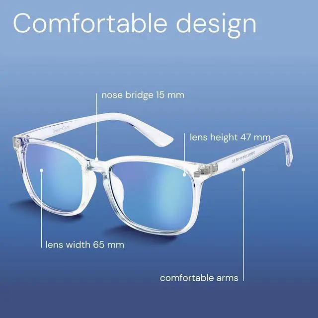 Alt view image 3 of 5 - DreamGaze 99.9% Blue Light Blocking Glasses for Better Sleep - Anti Blue Light Glasses Men - Premium Computer Gaming Glasses