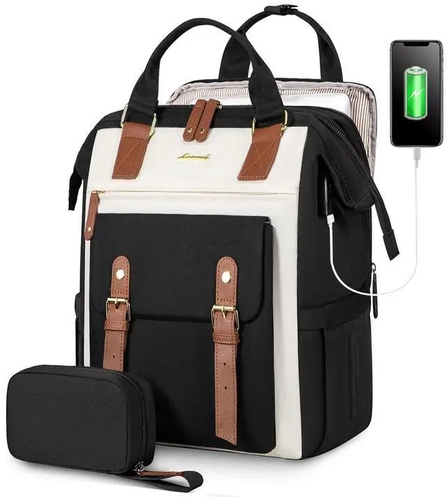 Main image of LOVEVOOK Laptop Backpack For Women, Teacher Work Computer Backpack with Laptop Compartment, Nurse Bags Business Laptop Bag Purse, Water-Resistant Travel Back pack College Backpack, 15.6 Inch, Upgraded