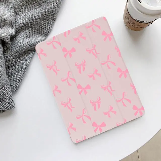 Alt view image 4 of 5 - MAYCARI Cute Kawaii Bow Knot Case for iPad Pro 12.9 Inch 6th/5th/4th Generation 2022/2021/2020 with Pencil Holder, Auto Sleep/Wake Slim Protective Case with Soft TPU Back