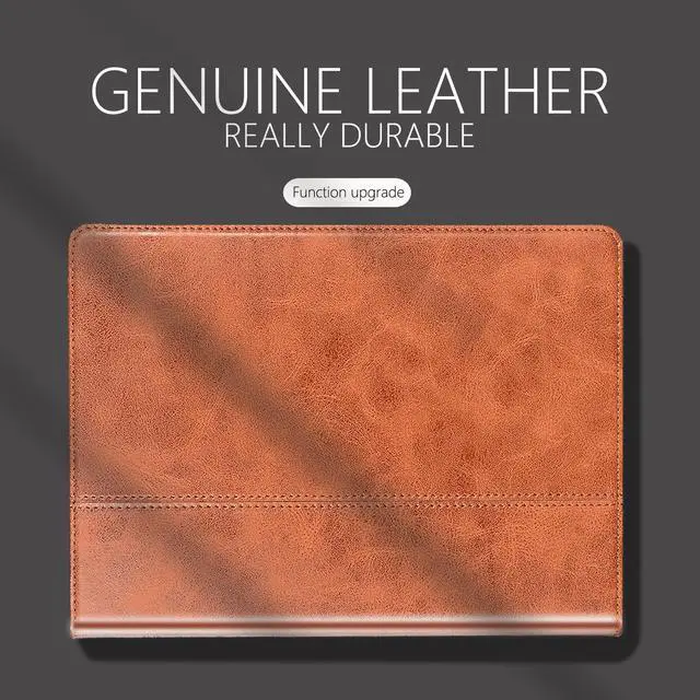 Alt view image 4 of 5 - NANRUIL for Ipad Case 10.2-inch 9th/8th/7th Gen Genuine Leather Cover Protective Shell for 2021/2020/2019,Auto Wake/Sleep.Brown