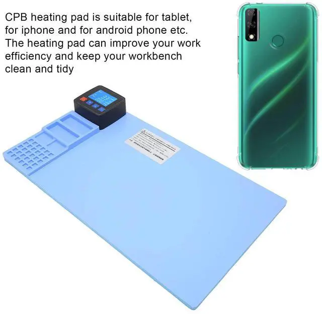 Alt view image 5 of 5 - Silicone Soldering Mat, Phone Repair Mat Antistatic Mat For Electronics Anti Static Mat For Pc Building Heat Plate for Smartphone LCD Screen Separator Machine Repair Tools