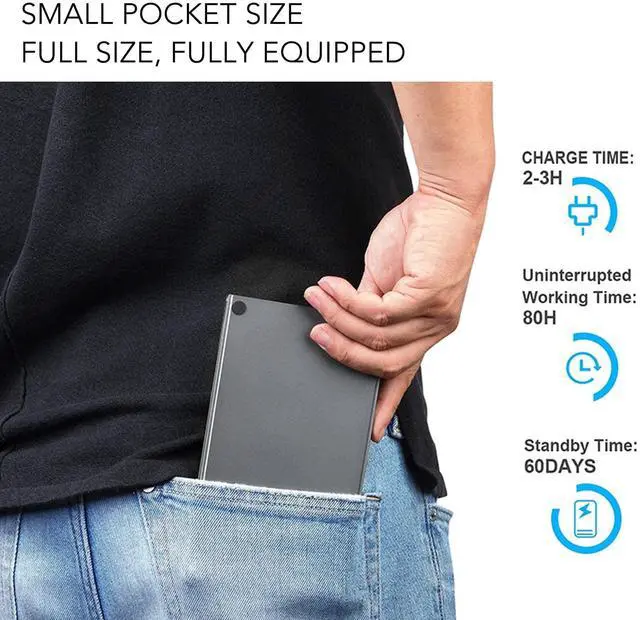Alt view image 4 of 5 - Foldable Bluetooth Keyboard, Portable Keyboard with Sensitive Touchpad and Stand, Pocket Sized Folding Travel Keypad Compatible with iOS for Android Phone Tablet