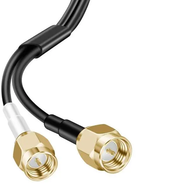 Alt view image 2 of 2 - 2x2 MIMO Omnidirectional Low Profile 4G LTE 5G External Antenna SMA Male Connector with 10ft Cable for 4G/5G Routers Hotspot Verizon AT&T T-Mobile Home Internet Truck and RV, Slinkdsco