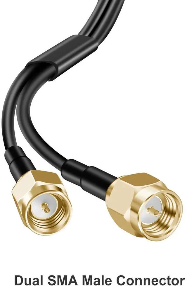 Alt view image 4 of 5 - 2x2 MIMO Omnidirectional Low Profile 4G LTE 5G External Antenna SMA Male Connector with 10ft Cable for Boosts Performance of 4G/5G Routers Hotspot Verizon AT&T T-Mobile RV Home Internet