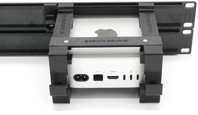 Alt view image 4 of 5 - thingsNrack Rack Mount for 1 pcs Apple Mac mini M4 with Remote on/Off Button and 1x RJ45 ethernet Keystone