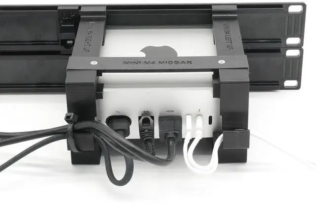 Alt view image 5 of 5 - thingsNrack Rack Mount for 1 pcs Apple Mac mini M4 with Remote on/Off Button and 1x RJ45 ethernet Keystone