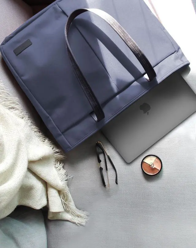 Alt view image 4 of 5 - UNIQ Tote Laptop Bag (For up to 16" laptop) Blue