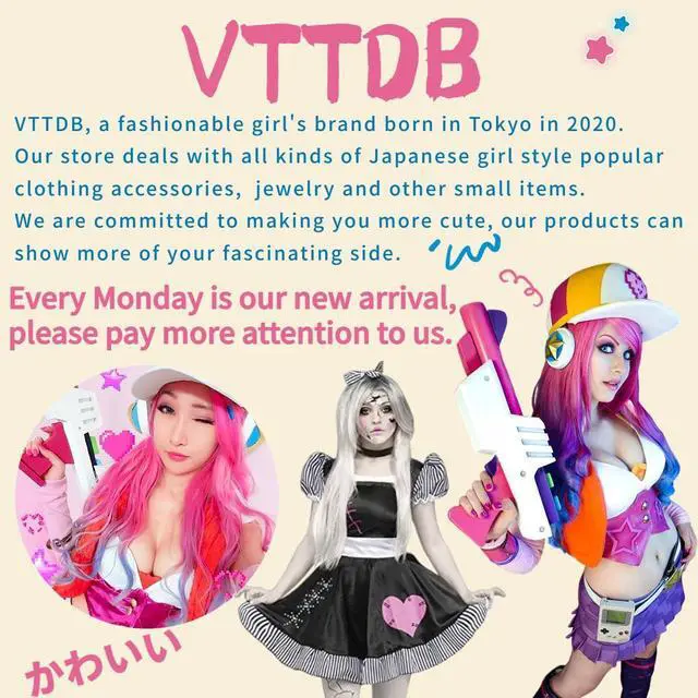 Alt view image 5 of 5 - VTTDB Kawaii Backpack with Cute Accessories Casual Aesthetic Daypack Simple Laptop Bag Waterproof Travel Rucksack for Women (black)