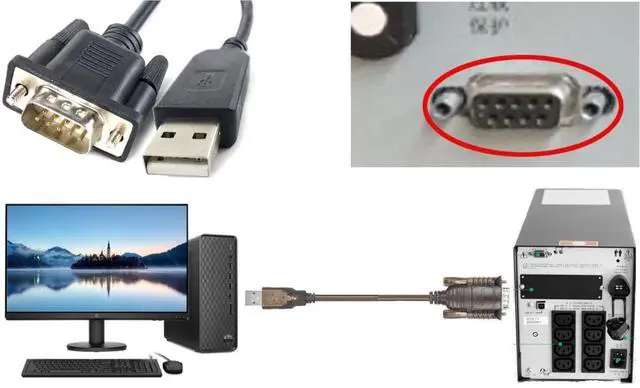 Alt view image 4 of 5 - Washinglee 940-0024 Console Cable for APC UPS SUA-1000ICH SUA1000R2ICH SURT10000UXICH SUA-1500ICH SUA2200R2ICH, USB-DB9 Cable for 940-0024C/940-0024E/APC9619 Replacement, Built in FTDI Chip. 6 FT