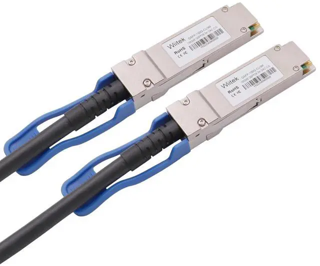 Alt view image 3 of 5 - Wiitek 100GbE QSFP28 DAC Twinax Cable, 3 Meter 100GBASE-CR QSFP28 to QSFP28 Passive Copper Cable, Compatible for Cisco QSFP-100G-CU3M, Ubiquiti, Mikrotik, Netgear, Supermicro, Open Source Switches