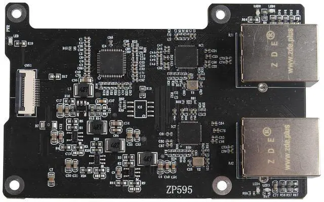 Alt view image 3 of 5 - ZDE ZP595 PCIe to Dual 2.5G Ethernet Network Port HAT Adapter Expansion Board for Raspberry Pi 5