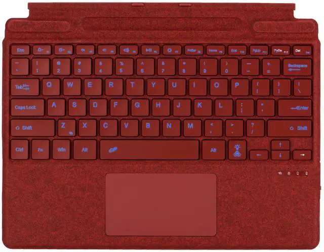 Main image of Zoof Type Cover for Microsoft Surface Pro 11 / Pro 10 / Pro 9 / Pro 8 / Pro X, 13 inch, Portable Slim Bluetooch Keyboard with Touchpad, Pen Holder (Poppy Red with Backlit)