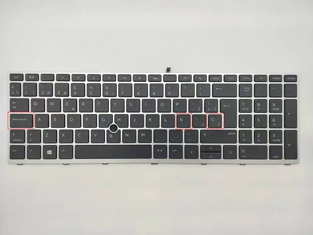 Alt view image 2 of 3 - Laptop Replacement Spanish Layout Keyboard for HP ProBook 650 G4 655 G4 650 G5 655 G5 Series Laptop Backlit with Mouse Stick/Silver Frame