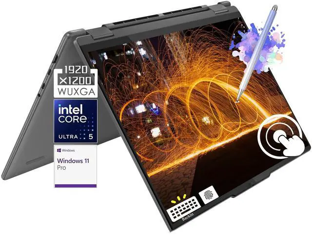 Main image of Lenovo 2024 Yoga 7i 2-in-1 Laptop, 16" 2K Touchscreen, Core Ultra 5 125U (Beats i7-1355U), 16GB LPDDR5X, 300 Nits, Backlit, TB4, FP, WiFi 6E, Webcam, Win11 Pro W/Stylus Pen (16GB RAM | 1TB SSD+pro)