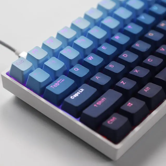 Alt view image 5 of 5 - YMDK 108 122 Double Shot Backlit Moonrise Keycaps PBT Shine Through OEM Profile Keycap for MX Mechaniccal Keyboard 61 68 84 87 104