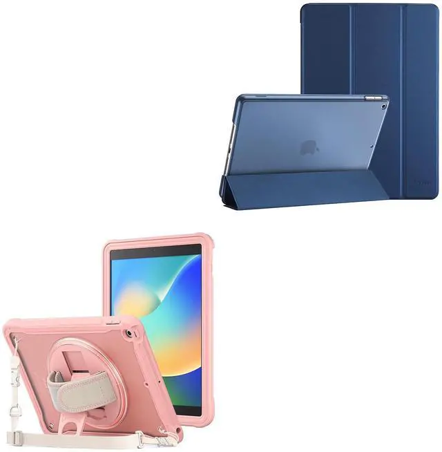 Main image of ProCase Slim Case Bundle with Rugged Case for iPad 9th/8th/7th Generation 10.2 inch 2021/2020/2019