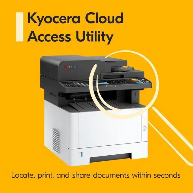 Alt view image 3 of 5 - KYOCERA ECOSYS MA4000wfx Monochrome All-in-One Wireless Laser Printer (Print/Copy/Scan/Fax), up to 42ppm, Dual Scan Document Processor and Free OCR, Cloud & Mobile Utilities
