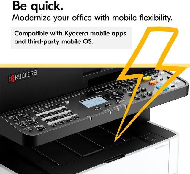 Alt view image 4 of 5 - KYOCERA ECOSYS MA4000wfx Monochrome All-in-One Wireless Laser Printer (Print/Copy/Scan/Fax), up to 42ppm, Dual Scan Document Processor and Free OCR, Cloud & Mobile Utilities