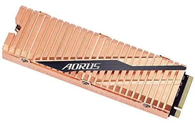 Alt view image 2 of 5 - GIGABYTE AORUS NVMe Gen4 M.2 1TB PCI-Express 4.0 Interface High Performance Gaming, Full Body Copper Heat Spreader, Toshiba 3D NAND, DDR Cache Buffer, SSD GP-ASM2NE6100TTTD
