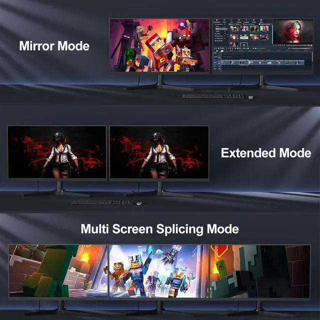 Alt view image 5 of 5 - UVOOI DisplayPort Cable 6FT 5-Pack, 4K Display Port to Display Port Cable 6 Feet (Gold Plated DP to DP Cable) 4K@60Hz, 2K 1440P@144Hz/165Hz for Monitor, Computer, Laptop, PC, Graphics Card