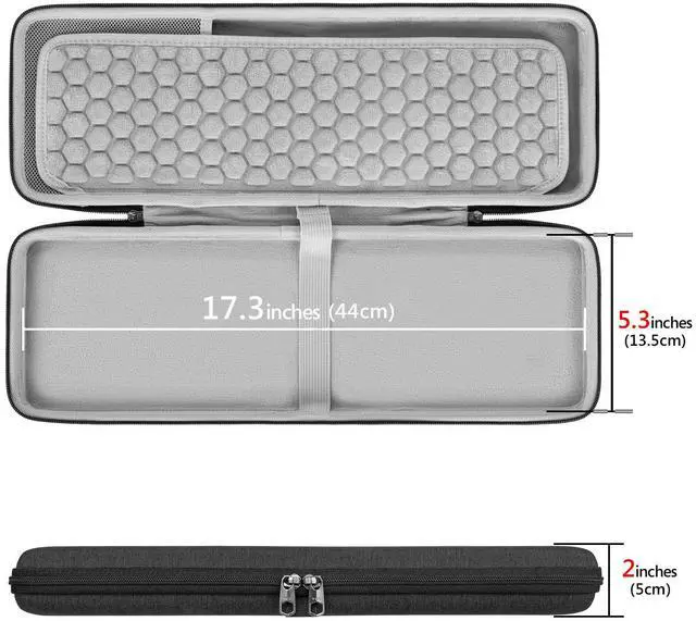 Alt view image 4 of 5 - Geekria Full Size Keyboard Case, Hard Shell Travel Carrying Bag, Compatible with Logitech MX Mechanical Wireless Illuminated Performance Keyboard/ MK955/ Signature Slim K950