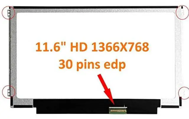 Alt view image 5 of 5 - AUO New 11.6" B116XTN02.3 LED LCD Screen 1366x768 WXGA HD Matte