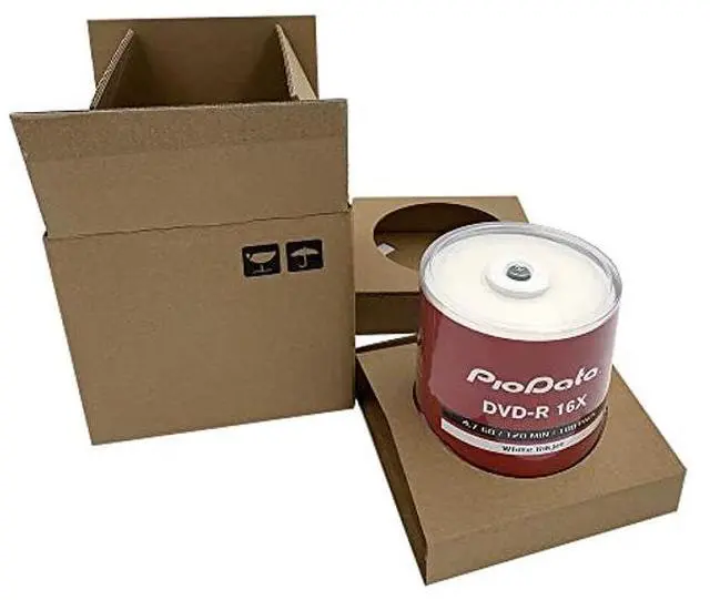 Alt view image 2 of 4 - PioData DVD-R 4.7GB 16X Moisture-Resistant White Inkjet Hub Printable Discs | 100-Pack Cake Box Spindle | Printable DVD-R for Inkjet Printers