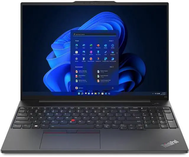 Alt view image 2 of 5 - Lenovo ThinkPad E16 Business Laptop (16" FHD+ Touchscreen, AMD Ryzen 5 7530U, 16GB RAM, 512GB SSD, (8-Core Beat i7-1165G7)), Fingerprint, Backlit, FHD Webcam, WiFi 6, Ethernet, Win 11 Pro, Black