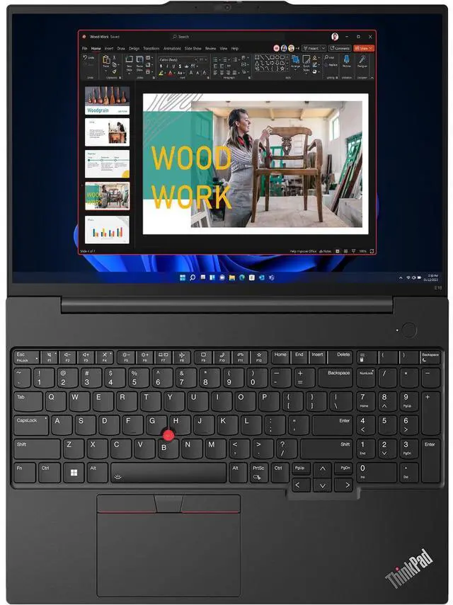 Alt view image 5 of 5 - Lenovo ThinkPad E16 Business Laptop (16" FHD+ Touchscreen, AMD Ryzen 5 7530U, 16GB RAM, 512GB SSD, (8-Core Beat i7-1165G7)), Fingerprint, Backlit, FHD Webcam, WiFi 6, Ethernet, Win 11 Pro, Black