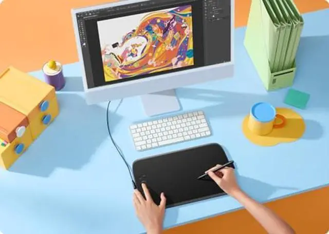 Alt view image 2 of 2 - UGEE M808 Drawing Tablet,10 x 6 inch Digital Graphic Tablet with Power-Free Stylus,8 Hot Keys Compatible with Windows MacBook Chromebook,Prefect for Artist,Designer,Beginner