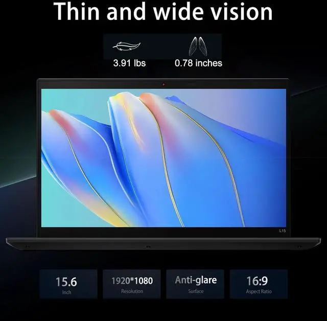 Alt view image 5 of 5 - Lenovo ThinkPad L15 Business Laptop (15.6" FHD, Intel 10-Core i5-1335U (> i7-1255U), 32GB RAM, 1TB SSD), Backlit, Fingerprint, Webcam, Numeric Keypad, Thunderbolt 4, Ethernet, Win 11 Pro w/Copilot