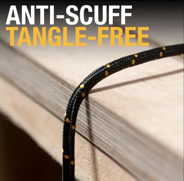 Alt view image 3 of 5 - DEWALT Reinforced 3-in-1 Combo Cable -- Multi-Charging Cable -- Lightning, Type C, Micro-USB -- Android and Apple Compatible Charging Cable -- 6 FT