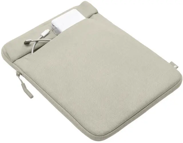 Alt view image 5 of 5 - Incase Crosstown Sleeve with Woolenex - Vertical Orientation, Cushioned Protection, Durable Construction, External Slip Pocket - PC/Mac Sleeve (Limestone, 14" MacBooks/Laptops)