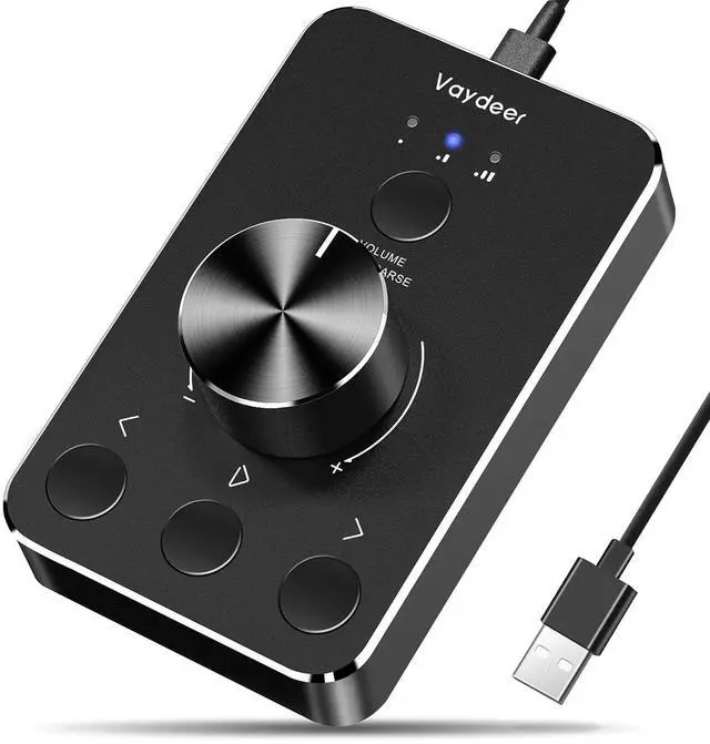Main image of Vaydeer Volume Control Knob with One-Click Mute Function and 3 Volume Control Modes, USB Volume Knob Multimedia Controller for Win 7/8/10/Mac, Gift for Festivals Loved Ones