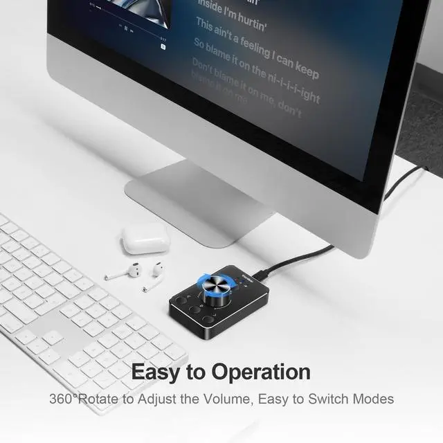 Alt view image 5 of 5 - Vaydeer Volume Control Knob with One-Click Mute Function and 3 Volume Control Modes, USB Volume Knob Multimedia Controller for Win 7/8/10/Mac, Gift for Festivals Loved Ones