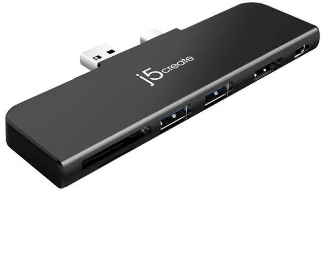 Main image of j5create UltraDrive Mini Dock - Docking Station - USB 3.0 / Mini Displayport - HDMI, Mini DP - for Microsoft Surface Pro (Mid 2017), Pro 4, Pro 6
