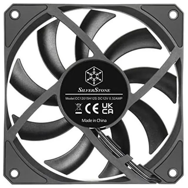 Alt view image 2 of 5 - SilverStone Technology Air Slimmer 120 Enhanced Performance 120mm Slim Fan with Full-Range PWM, (SST-AS120B),Black