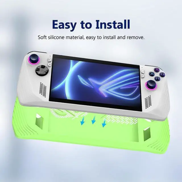 Alt view image 3 of 5 - BoxWave Active Glow Case for ASUS ROG Ally Z1 - Flexible, Slim Design, Glow in The Dark