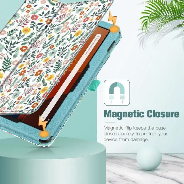 Alt view image 5 of 5 - Fintie Folio Case for All-New  Fire HD 10 and 10 Plus Tablet (13th/11th Generation, 2023/2021 Release) - Slim Fit Standing Cover with Auto Sleep/Wake, Spring Bloom