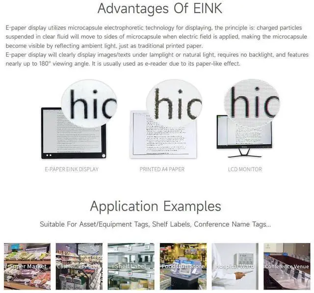 Alt view image 5 of 5 - Waveshare 4.2inch E-Paper E-Ink Display Module for Raspberry Pi Pico 400x300 Pixels Black/White with SPI Interface